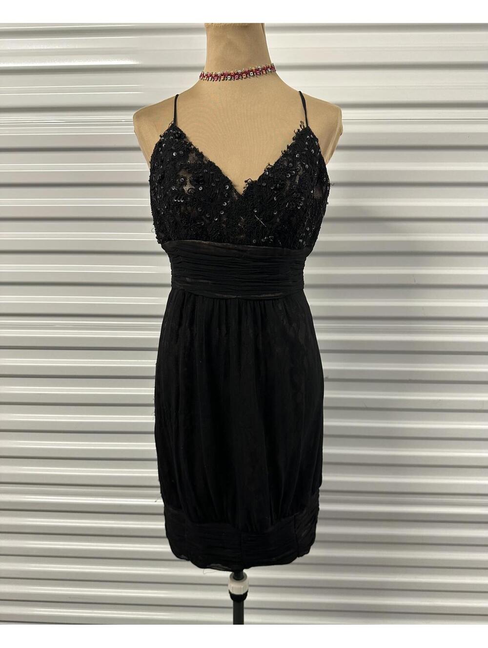 Vintage sue wong Black Lace Mini Dress – Size 10